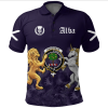 1stScotland Polo Shirt - Purple Crest Anderson A22