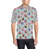 Cupcakes Fancy Heart Print Pattern Men Polo Shirt
