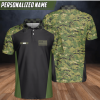 Custom Name Us Army Camo Pattern Polo Shirt