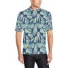 Fern Leave Summer Print Pattern Men Polo Shirt
