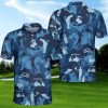 Golfer Blue Ocean Camo Pattern Polo Shirt