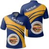 Kansas Coat Of Arms Polo Shirt Cricket Style J5W