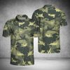 Military Air Plane Camouflage Pattern Polo Shirt