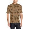 Moose Pattern Print Design 03 Men Polo Shirt