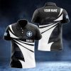 Personalized Name Black White Greece Polo Shirt