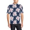 Plumeria Pattern Print Design Pm017 Men Polo Shirt