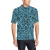 Polynesian Polo Shirt Grown Blue White - AH - J1