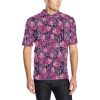 Purple Butterfly Leopard Men Polo Shirt