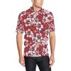 Red Hibiscus Pattern Print Design Hb01 Men Polo Shirt